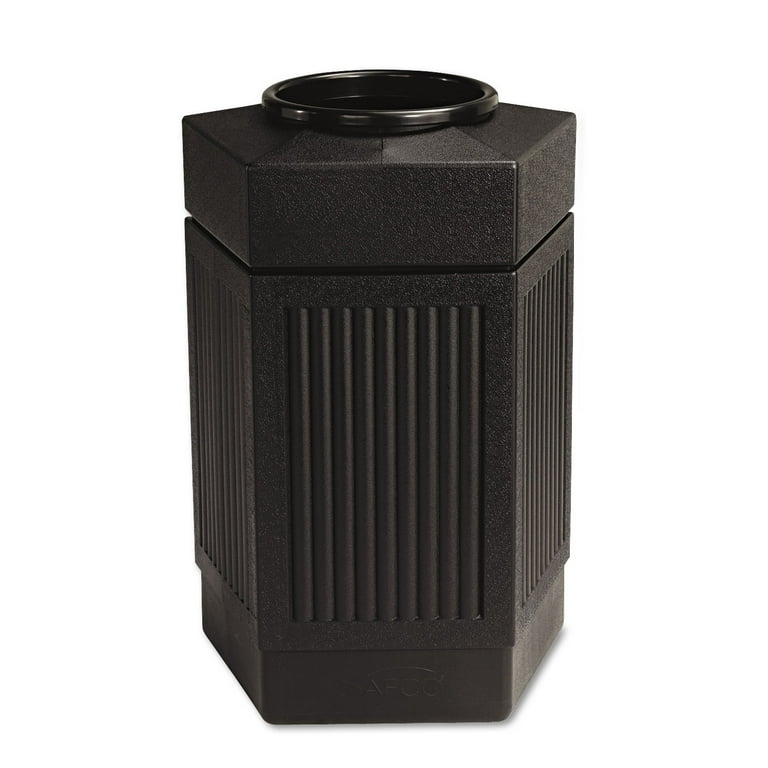 Canmeleon Indoor/Outdoor Pentagon Receptacle, 30 gal, Polyethylene, Black Canmeleon Indoor/Outdoor Pentagon Receptacle, 30 gal, Polyethylene, Black