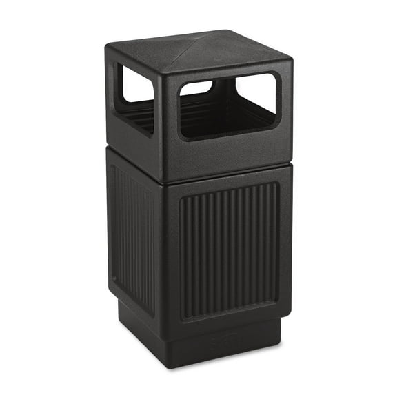 Canmeleon Recessed Panel Receptacles, Side-Open, 38 gal, Polyethylene, Tan, Ships in 1-3 Business Days | Safco MPN #9476TN - Reliable Paper