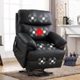 thumbnail image 1 of Canmov Power Lift Recliner Chair Electric Recliners for Elderly with Heat and Massage, PU Leather Sofa Chair for Living Room Bedroom, Black, 1 of 6