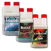 Canna Boost, Cannazym, Rhizotonic Plant Additives Hydroponic Nutrient Bundle 250mL