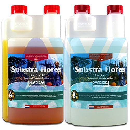 Canna Substra Flores A+B 1L Liter SOFT WATER Hydroponics Base Nutrients Part Set ..#from-by#_allstarwhlsales ,ket29141591778873