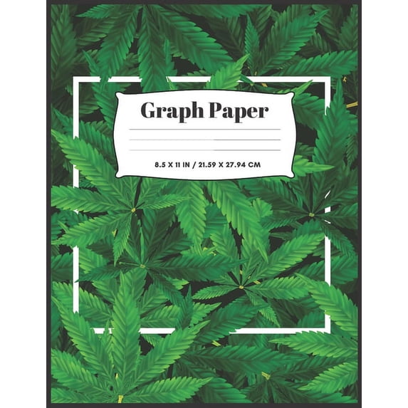 Cannabis Cover Graph Paper: 8.5x11 - 100 sheets, (Paperback)