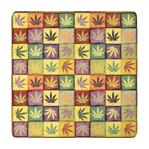 Cannabis Hemp Leaf Table Cover - Windproof Elastic Square Tablecloth - Perfect for Outdoor Dining