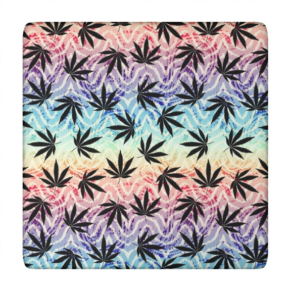 Cannabis Hemp Leaf Table Cover - Windproof Elastic Square Tablecloth - Perfect for Outdoor Dining