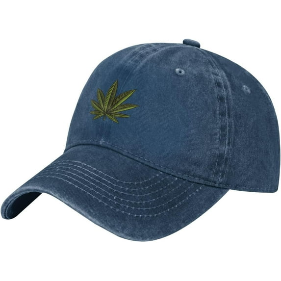 Cannabis Leaf Baseball Cap for Men Women Adjustable Vintage 100% Washed Cotton Dad Hat