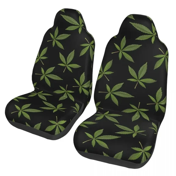 Cannabis Sativa Leaves Universal Car Seat Cover Protector Interior Accessories Travel Car Seats Covers Polyester Seat Protector
