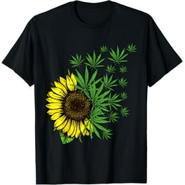 Weed Sunflower Shirt Women Marijuana 420 Weed Sunflower Shirt Women Marijuana 420