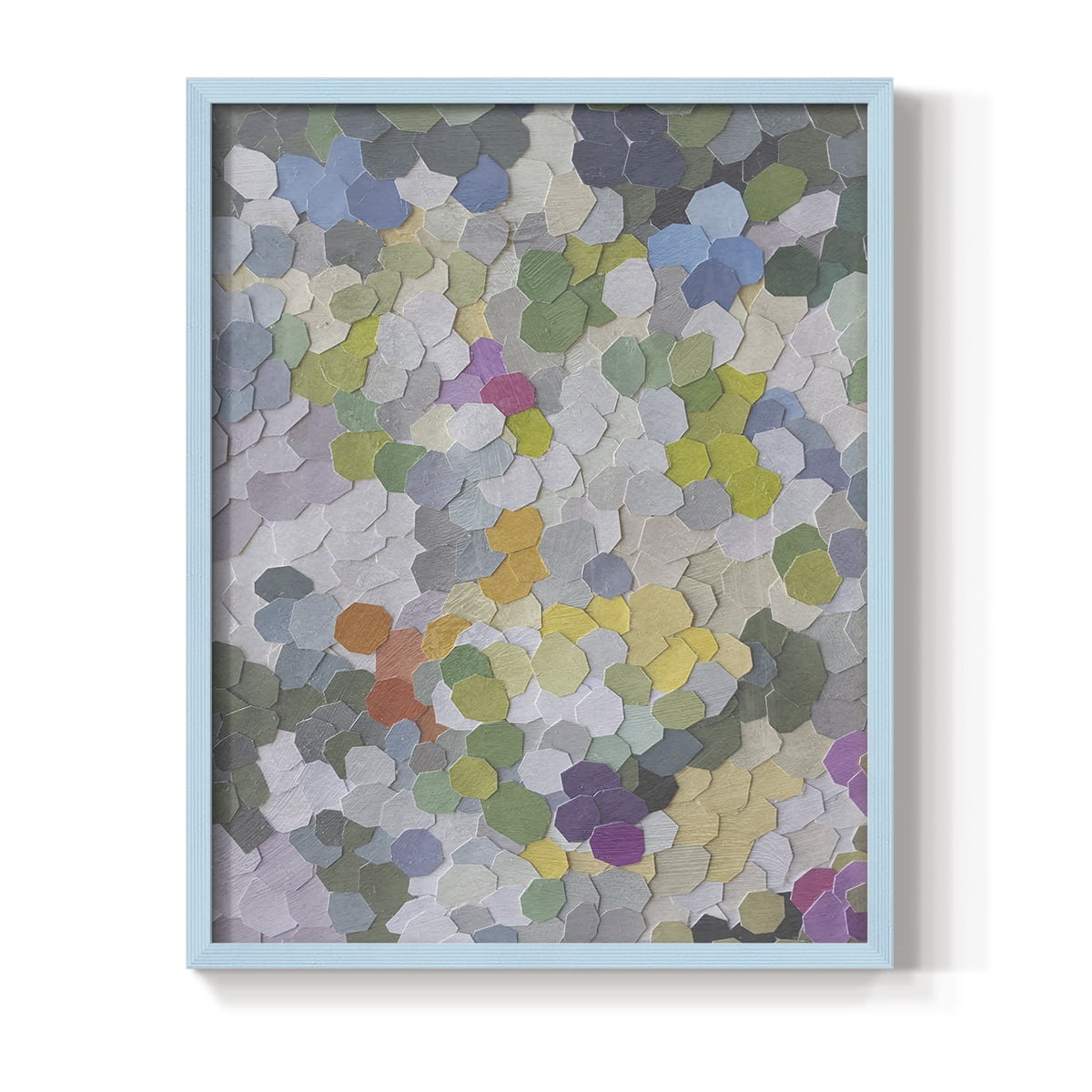 Canne Garden Framed Print in Blue Solid Wood Framed Print No Nail Hanging