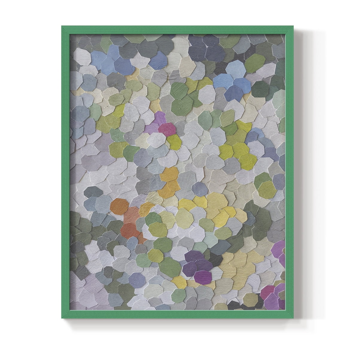 Canne Garden Framed Print in Green Solid Wood Framed Print No Nail Hanging