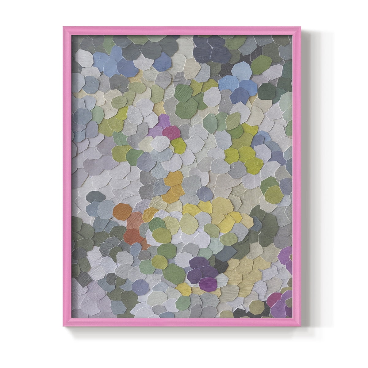Canne Garden Framed Print in Pink Solid Wood Framed Print No Nail Hanging