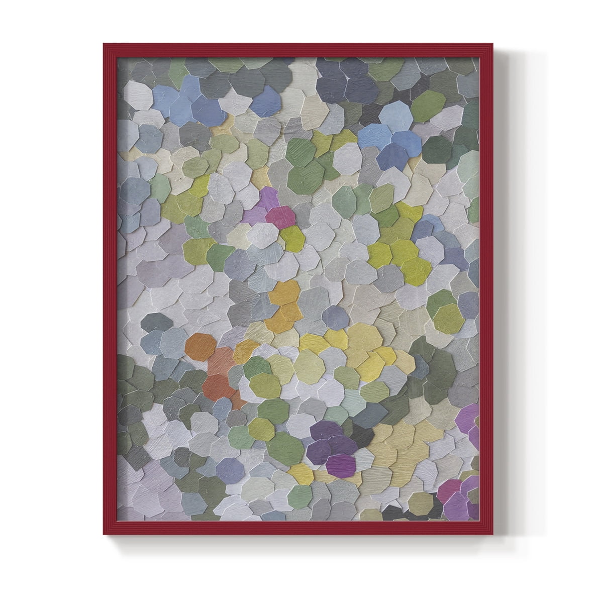 Canne Garden Framed Print in Red Solid Wood Framed Print No Nail Hanging