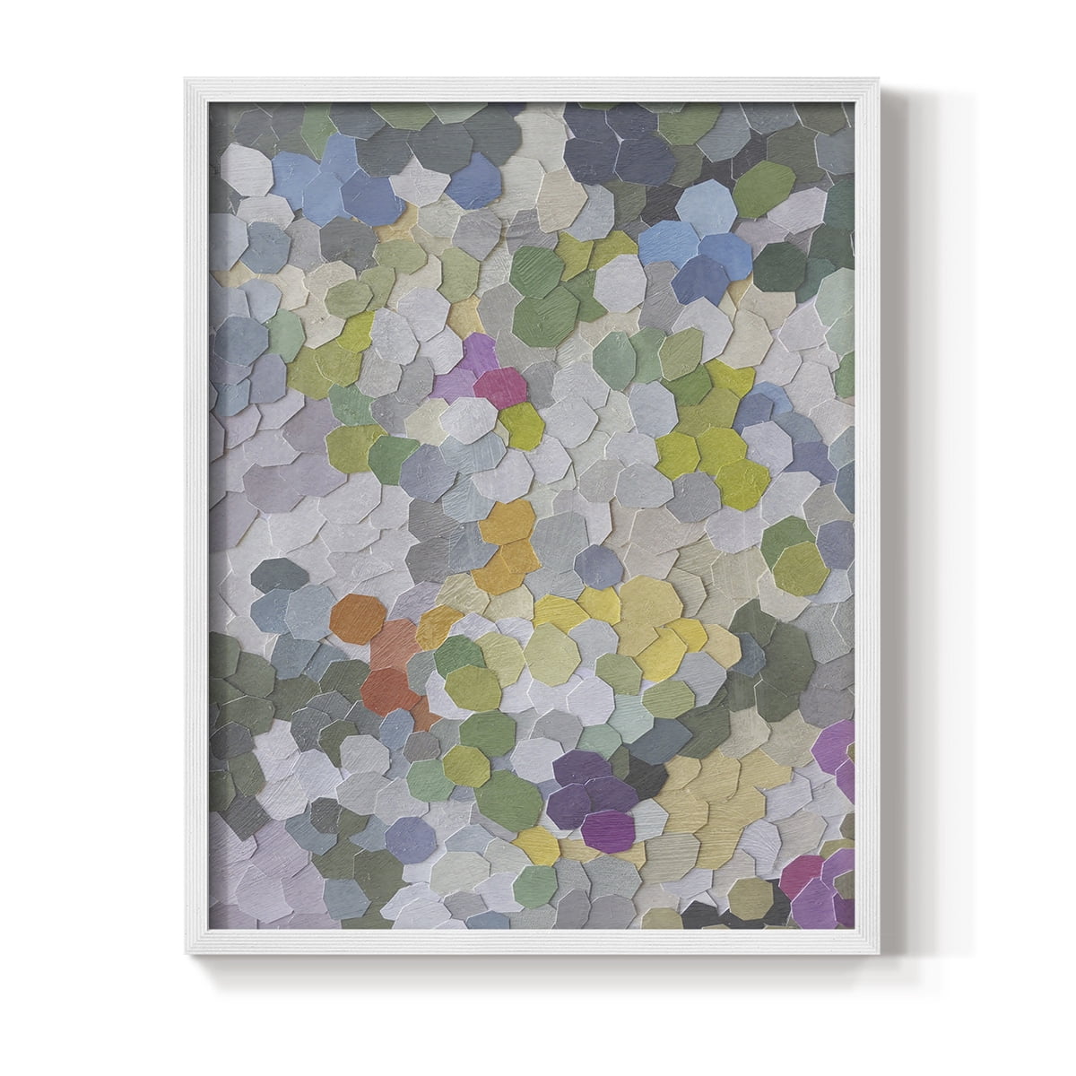 Canne Garden Framed Print in White Solid Wood Framed Print No Nail Hanging