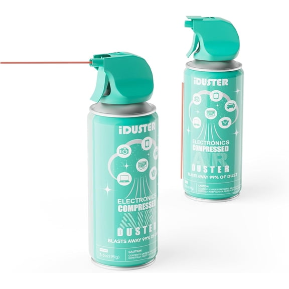 Canned Air Duster Spray for Computers - 3.5oz Keyboard Cleaner, 2PCS