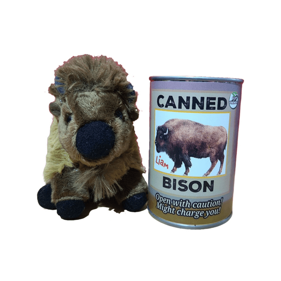 Canned Bison - Eco-Friendly Plush Unique Gift