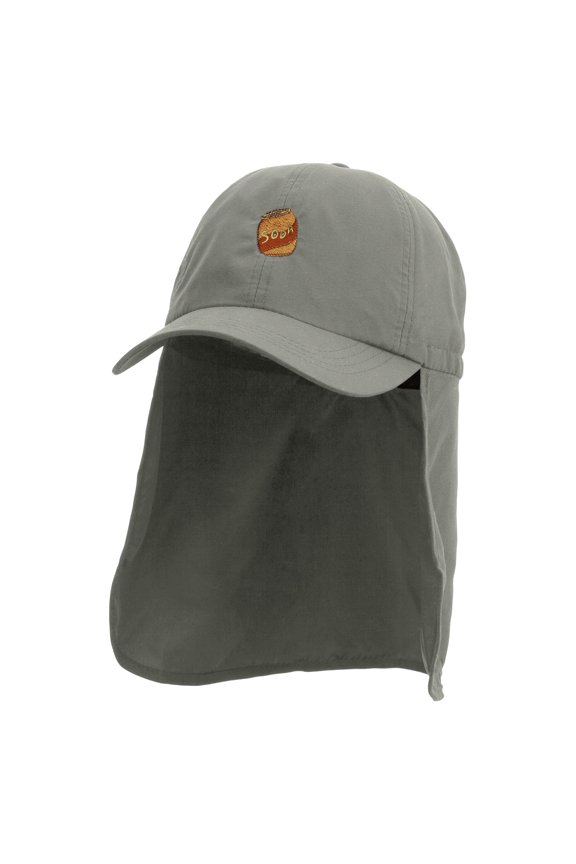 Canned Fizzy Soda Embroidered Flap Hats - Grey OSFM