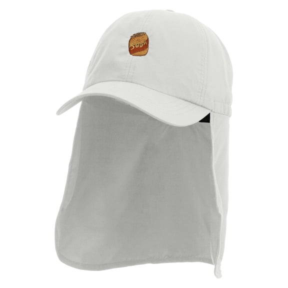 Canned Fizzy Soda Embroidered Flap Hats - White OSFM