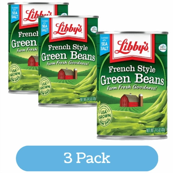 Canned French Libby's Style Green Beans, 14.5 oz.