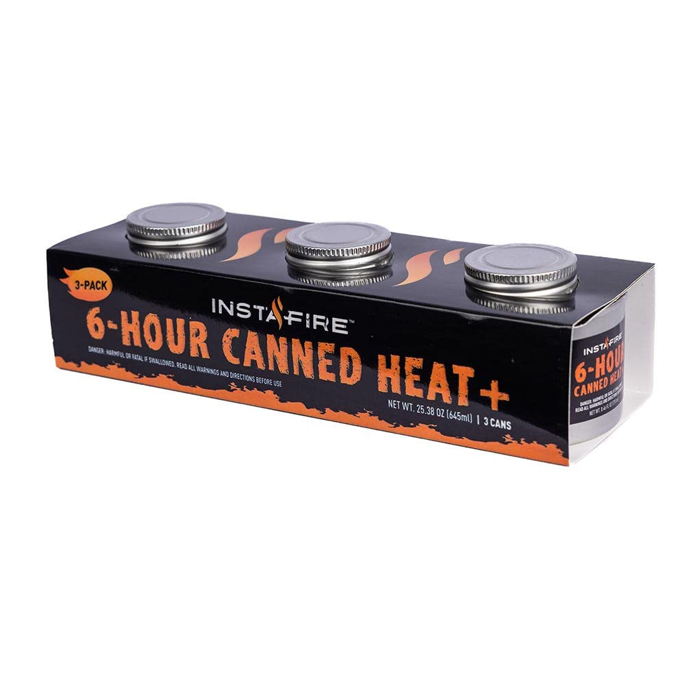Canned Heat & Fuel (3Pack) (Chafing, Compact, OffGrid, Emergency