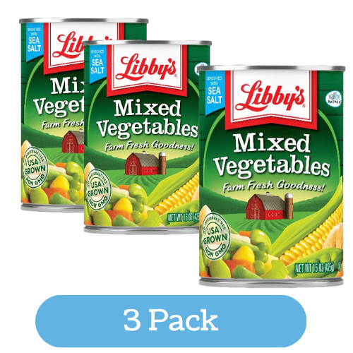 Canned Mixed Vegetables, 15 oz (3 Pack)