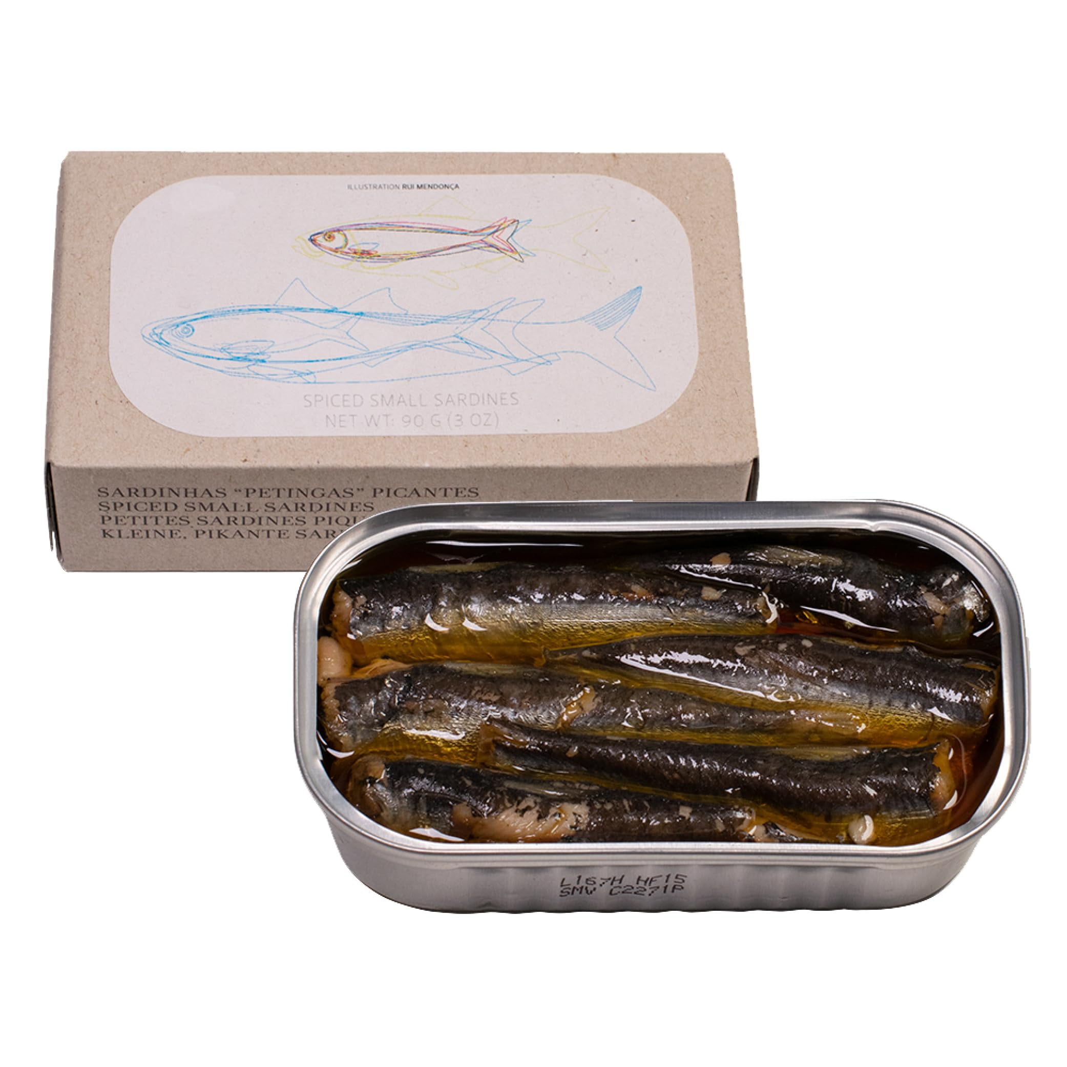 Canned Spiced Small Sardines by , Wild Caught Portuguese Sardines