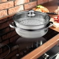 thumbnail image 1 of Canner Pressure Cooker for Canning Cooking Pot Steam Clothes Steamer Dumpling Steamer Steam Pots For Seafood Soup Stew Pot Korean Ramen Noodle Pot Round Household Steamers Stainless Steel Metal, 1 of 2