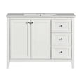 thumbnail image 1 of Cannes 48 in. White Bathroom Vanity With White, 3-Hole Ceramic Sink Top, 1 of 10