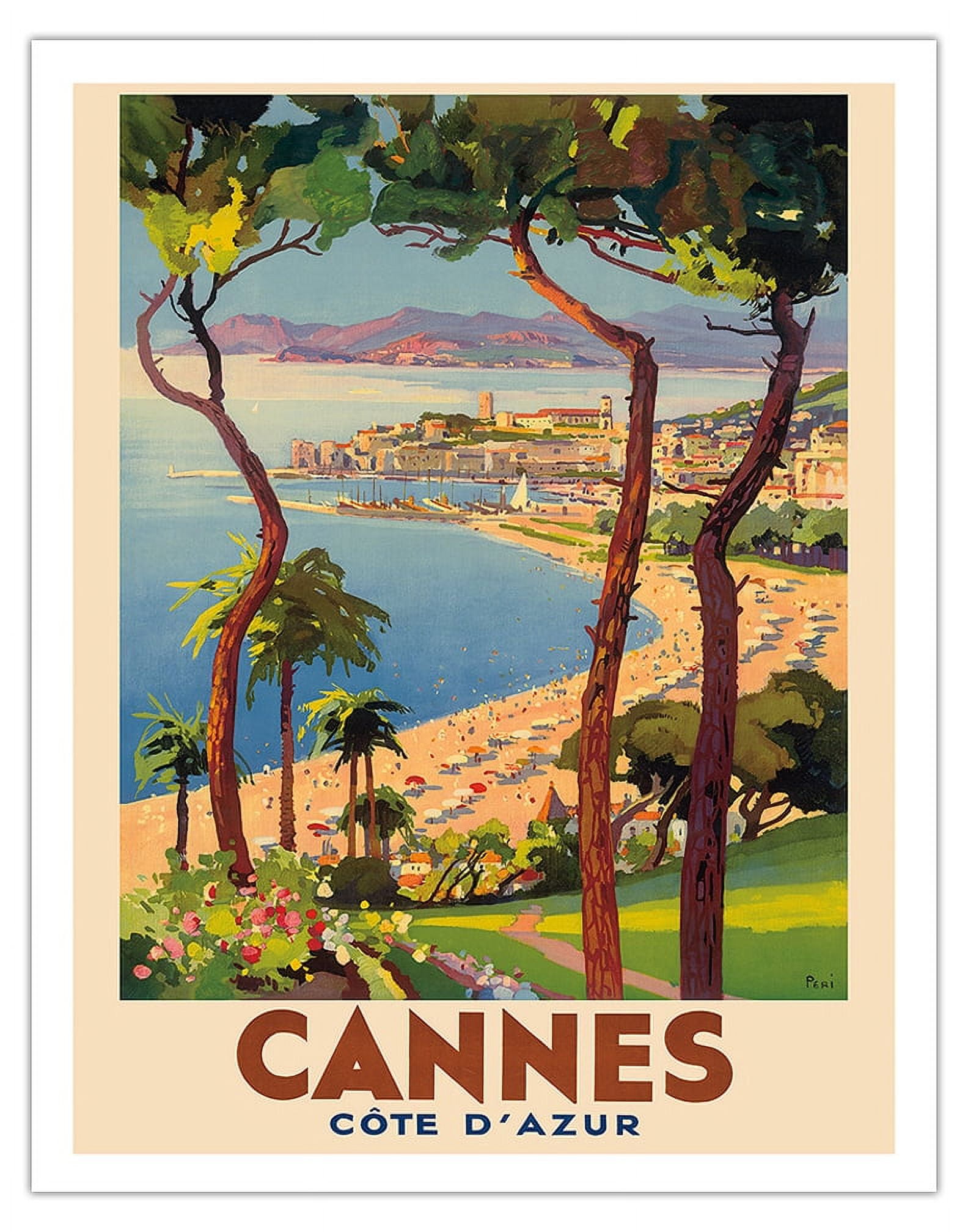 Vntage Cannes Cote D'azur France Travel Poster Prnt - Etsy UK