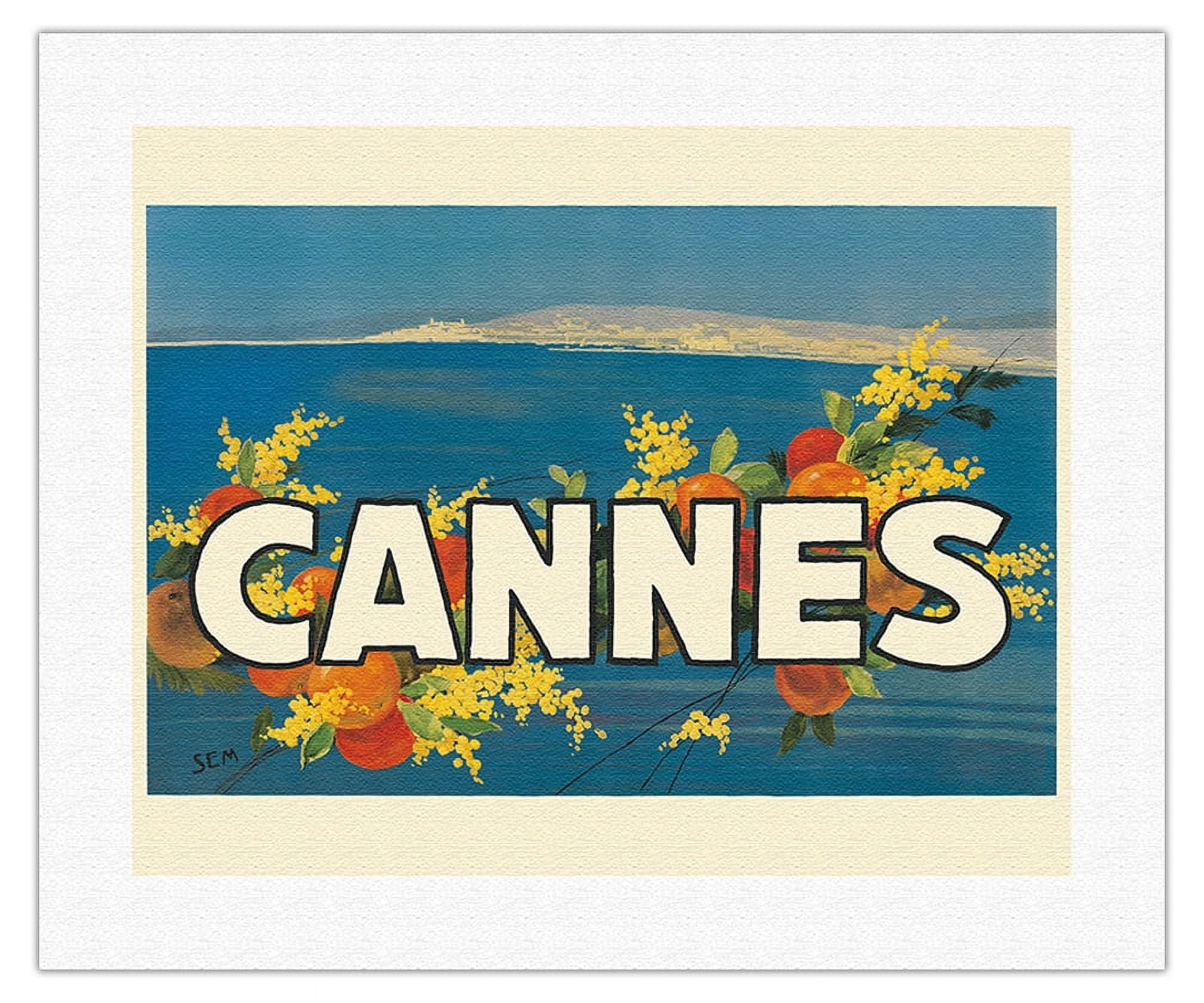 Poster Vintage "Cannes Côte D'Azur" RF71 - Haute Qualité 50x70 Cm, Reproduction D'affiche Ancienne - Neuf