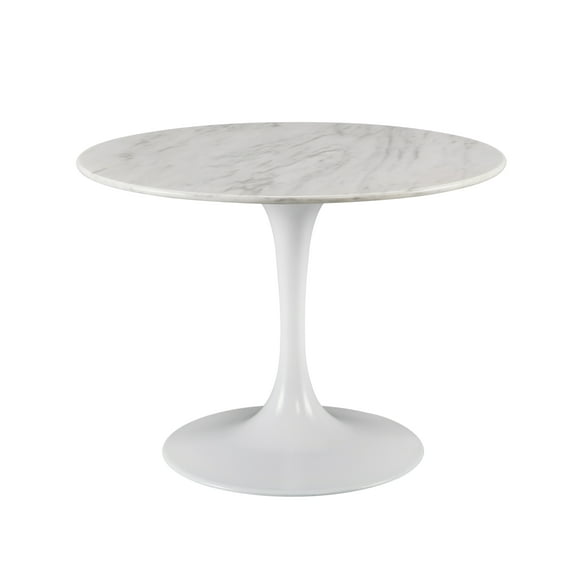 Cannes Round Marble Top Bistro Table - 40-inch diameter