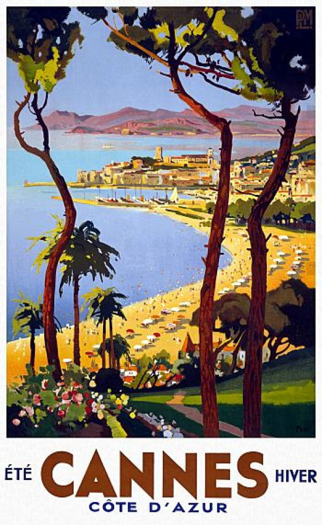 Cannes Summer Winter Gold Coast Travel Canvas Art - (18 x 24)