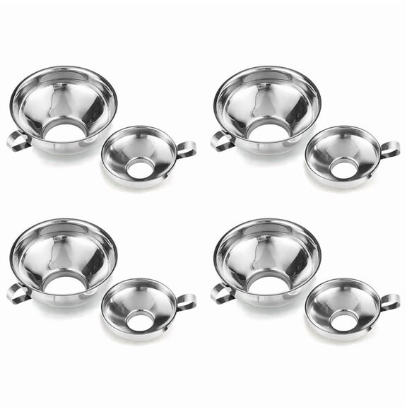 Canning Funnel, 8 Pack Stainless Steel Canning Supplies Kitchen Funnel Jar Funnel Canning Funnel