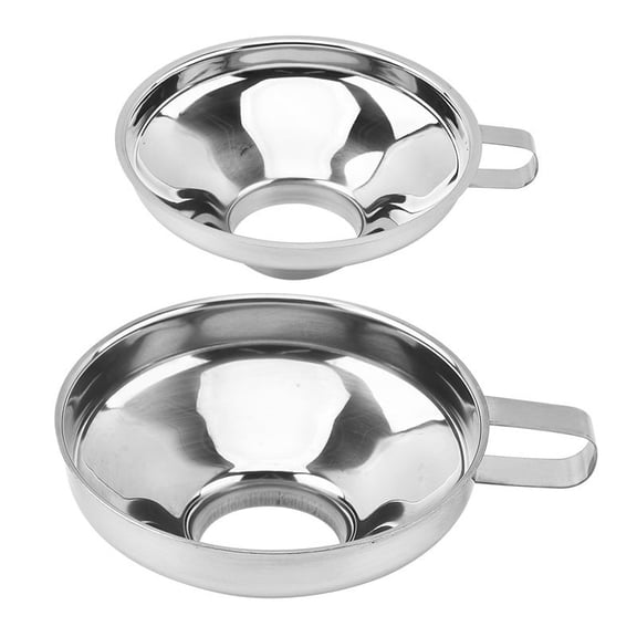 Canning Funnel, Canning Funnel for Wide and Regular Jars, 2 PC Stainless Steel Canning Supplies Kitchen Funnel Jar Funnel