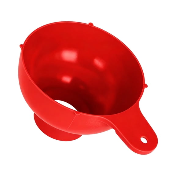 Canning Funnel,Plastic Wide Mouth Funnels for Filling Wide Jars,Small Plastic Canning Funnels for Filling Bottles,Wide Mouth Plastic Funnel for Transferring Liquid,Dry Ingredients,Oil,Red