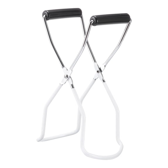 Canning Jar Lifter Tongs, Jar Lifter with Rubber Grips Handle, White