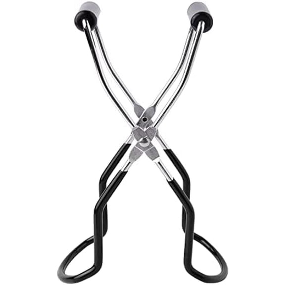 Canning Jar Lifter Tongs Stainless Steel Jar Lifter with Grip Handle for Home Kitchen (Black)
