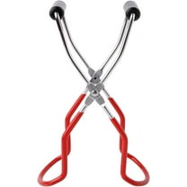 Canning Jar Lifter Tongs Stainless Steel Jar Lifter with Grip Handle for Home Kitchen (Red)