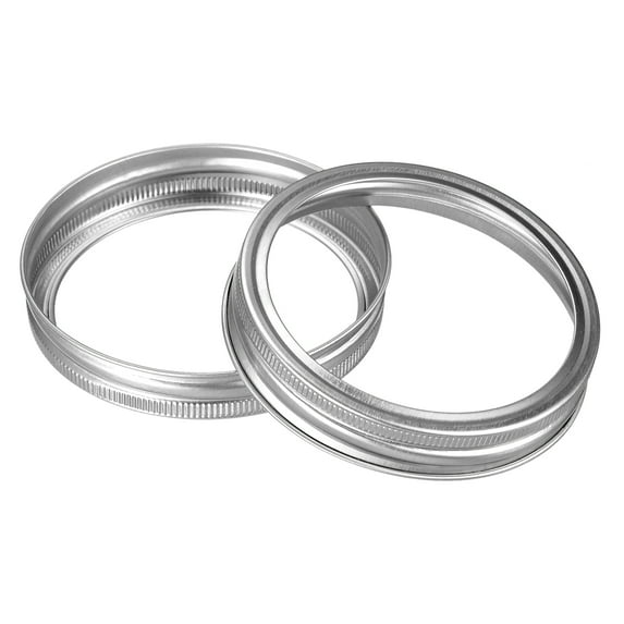 Canning Jar Rings, 30 Pack - Tinplate Split-Type Mason Jar Replacement Bands Wide Mouth Leak Proof (Silver)