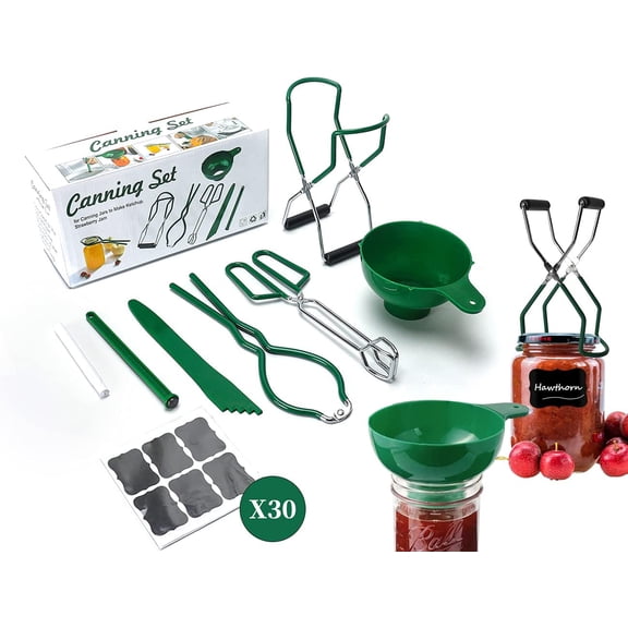 Canning Kit, Canning Supplies for 37 PCS Kitchen, Durable and Comfortable PP + Stainless Steel Material, Non-Slip and Easy to Control When in Use, A Good Set of Canning Accessories Equipment.