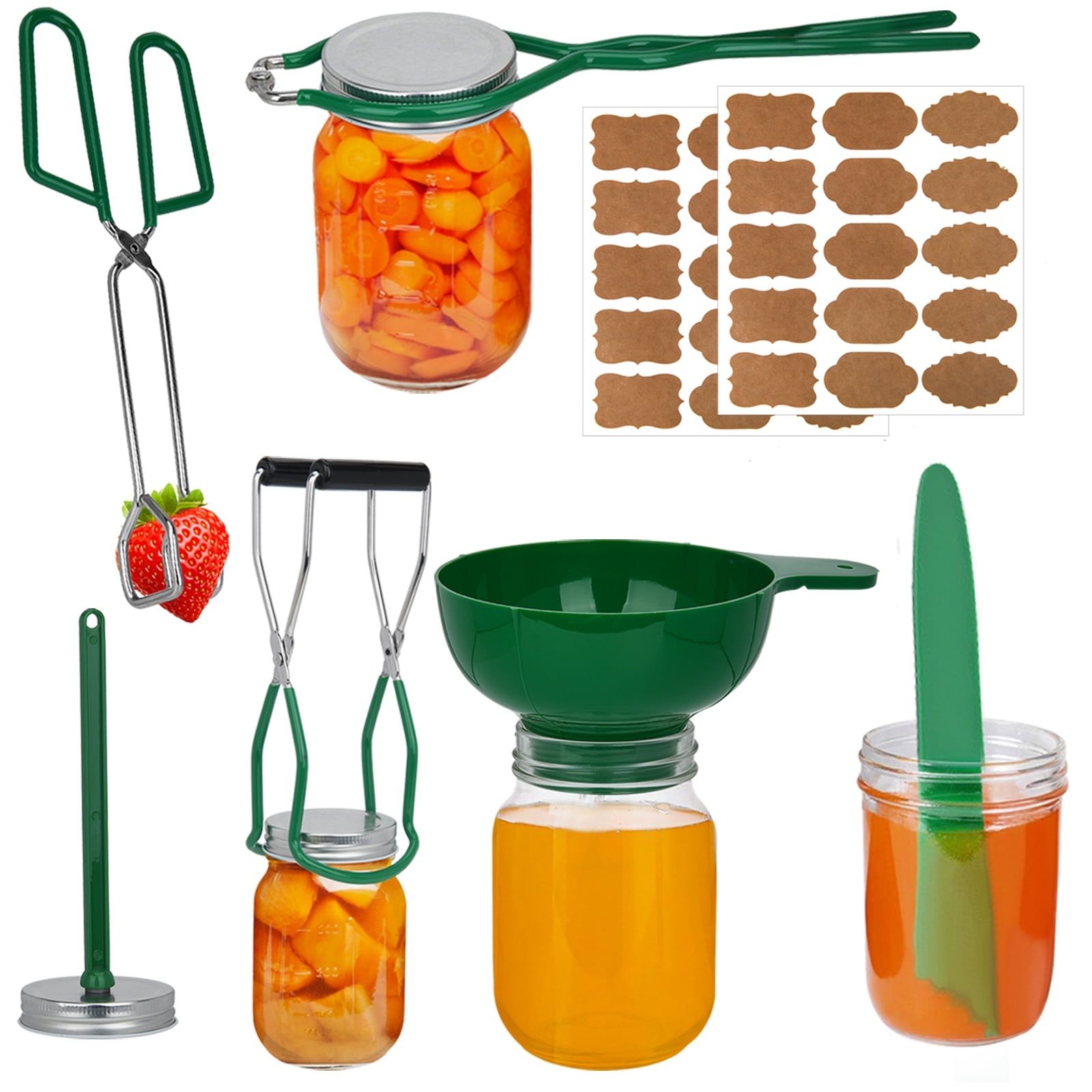 Canning Kits, 6Pcs Canning Supplies Boxed Set, Stainless Steel Set, Jar Lifter, Tongs, Complete