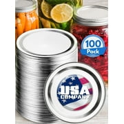 Canning Lids 100 ct. for Mason Jars, Regular-Mouth Size (70 mm) with Food-Grade Seal by KapStrom