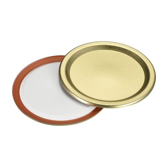 Canning Lids, 24pack - Tinplate Split-Type Mason Jar Lid, Regular Mouth Leak Proof Fits Storage Cover (Gold)