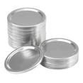 thumbnail image 1 of ✪ Canning Lids, Regular Mouth Mason Jar Lids And Bands, Stainless Steel Lids For Mason Jar Wide Mouth, Split-type Lids Leak Proof And Secure Canning Jar Caps, 10 Pack 86MM (Silver), 1 of 18