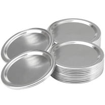 Canning Lids,Regular Mouth Mason Jar Lids,Stainless Steel Lids For Mason Jar Regular Mouth,Split-type Lids Leak Proof And Secure Canning Jar Caps,24 Pack (Silver)