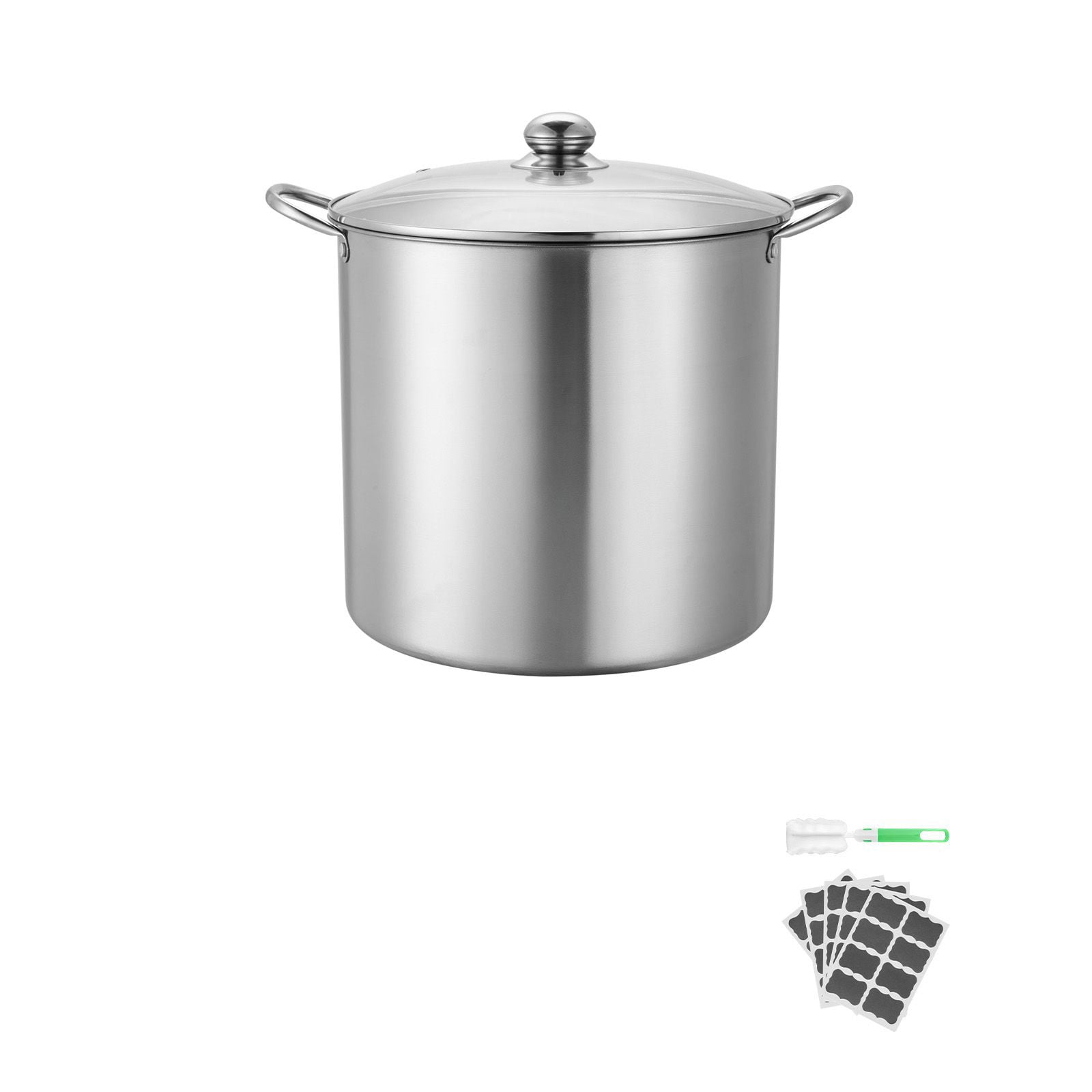 Canning Pot with Rack & Glass Lid, 7-Jar Capacity, Stainless Steel, Induction Compatible, for Jam Preserves Home Canning