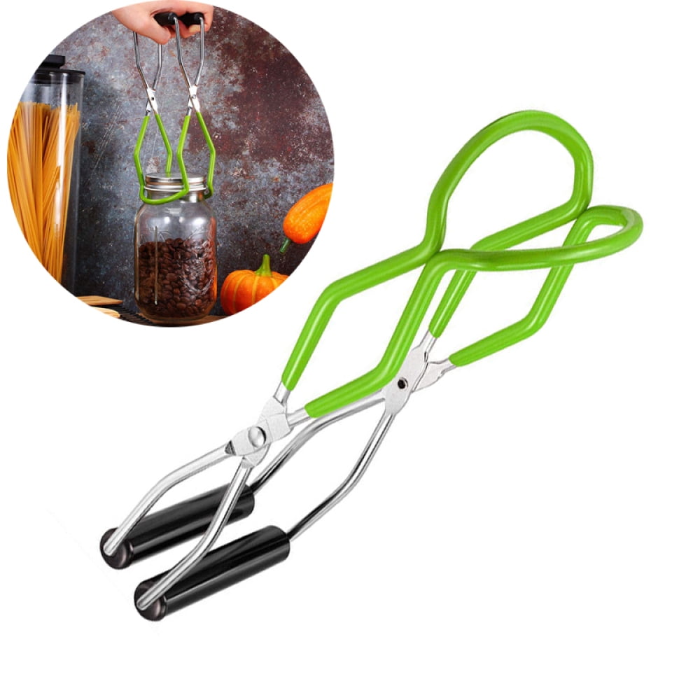Canning Tongs For Any Jar Size, Stainless Steel Canning Jar Lifter With Non-Slip Handle For Easy Lifting Control And Comfort Grip