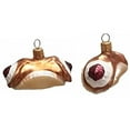 thumbnail image 1 of Cannoli Pastry Dessert Polish Glass Christmas Ornament Set of 2 Decorations, 1 of 5