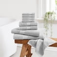 thumbnail image 1 of Cannon 100%  Turkish Cotton 100% Cotton  10 Piece Towel Set in Grey, All Season, Adult Size, OEKO-TEX Certified, 1 of 9