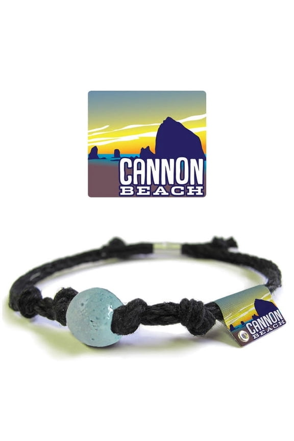 Cannon Beach, OR Earth Bands Bracelet | Eco Friendly | Natural Hemp | Vegan Boho | Custom Jewelry | Handmade w/ Earth & Sand