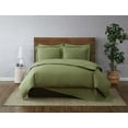 thumbnail image 1 of Cannon, Cannon Solid Percale Green 3 Piece Full/Queen Duvet Set, Green, Solid Print, 1 of 7