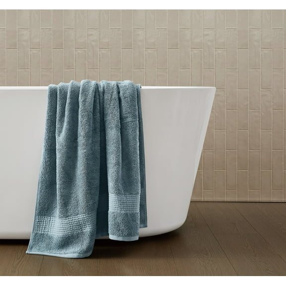 Cannon Cotton TENCEL™ 60% Cotton/ 40% TENCEL™  Bath Sheet in Blue, All Season, Adult Size, OEKO-TEX Certified